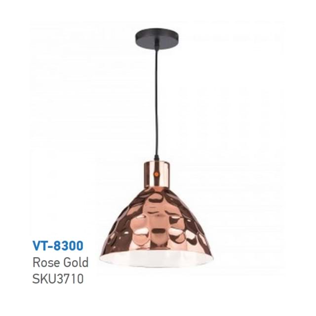 Lampadario pendente metallo cromato oro conico E27 V Tac VT-8300 3710
