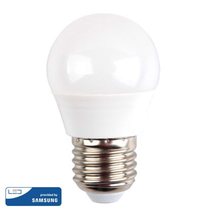 LAMPADINE LED E27 5,5W G45 SAMSUNG CHIP LUCE CALDA 3000K V TAC VT-246 174