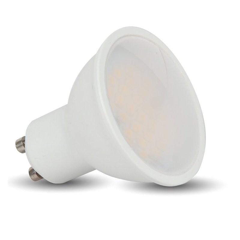Faretto led GU10 5W lampadina spotlight milky cover copertura satinata V TAC VT-1975 1685 1686 1687