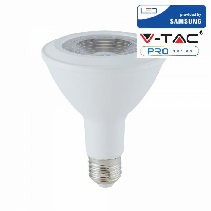 LAMPADINE LED E27 11W PAR30 SAMSUNG LUCE CALDA 3000K V TAC VT-230 153