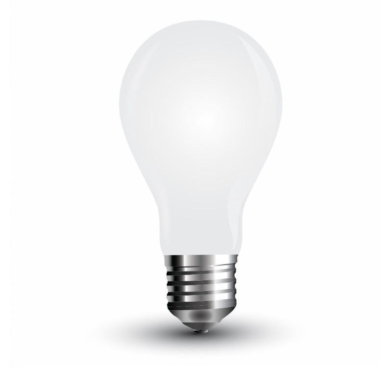 Lampadine led vetro bianco filamento E27 4W A60 V Tac VT-1939 4489 4490 4491