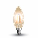 Lampadina led vintage candela filamento twist torciglione ambrata E14 4W V Tac VT-1948 7115