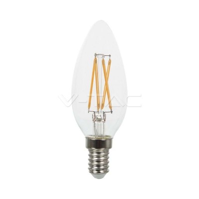 LAMPADINE LED E14 4W DIMMERABILE CANDELA FILAMENTO LUCE CALDA 2700K 2 PZ V TAC VT-2134D SKU 7284
