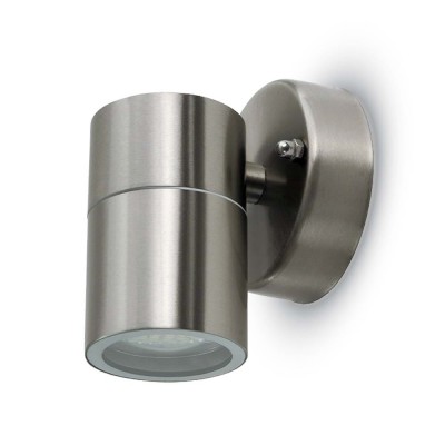 Applique lampada a muro acciaio inox esterno GU10 IP44 V-Tac VT-7621 7501