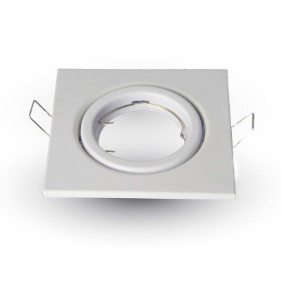 Portafaretto incasso orientabile quadrato alluminio Bianco V Tac VT-7227SQ 3472