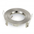 Portafaretto rotondo per lampadine GU10 GU5.3 alluminio colore nichel satinato V Tac VT-774 3643