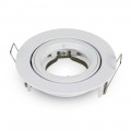 Portafaretto rotondo orientabile per lampadine GU10 GU5.3 alluminio bianco V Tac VT-775 3645