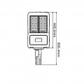 Armatura stradale led 100W lampada lampione esterno Samsung chip IP65 V TAC SUPER PRO VT-102ST 883 884