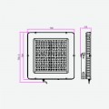 Faro led 1000W IP65 nero ultrasottile slim esterno Samsung chip High lumen V TAC PRO VT-1005 969