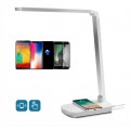 Lampada tavolo led 5W con ricarica Wireless QI Smartphone dimmerabile touch Mona Aigostar
