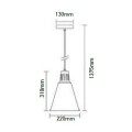 Lampadario pendente moderno sospeso portalampada E27 Metallo V Tac VT-7520 3700/3701/3702
