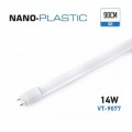 NEON A LED TUBO 90 CM 14W G13 NANO PLASTICA  LUCE NATURALE 4000K V TAC VT-9077 6272